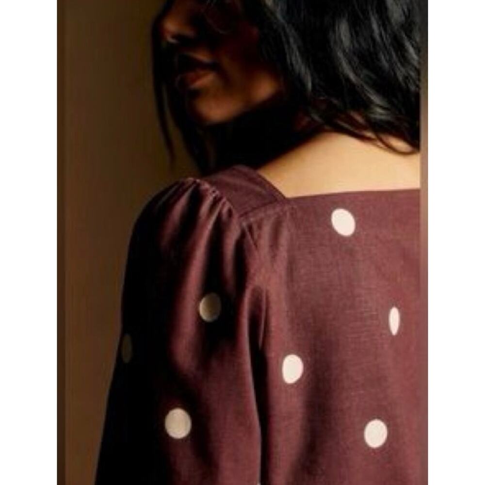 La Maille Sezane Lorenza Blouse in Polka Dots Print Size 40 / US 10 / L NWT✨ - Picture 5 of 14